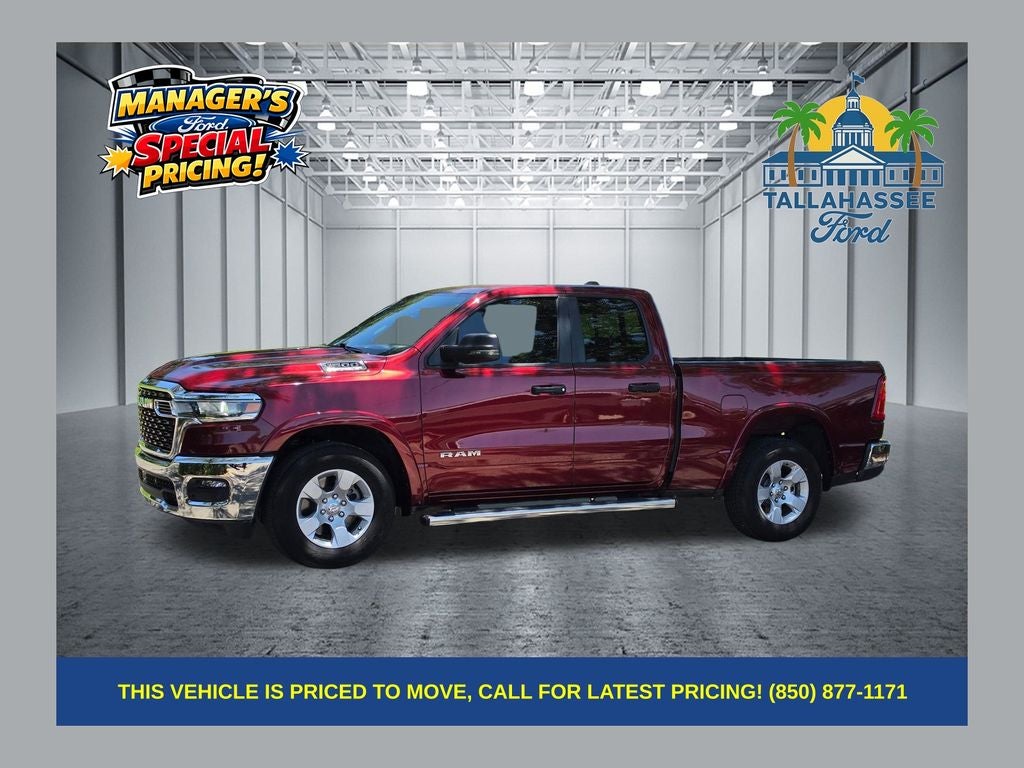 2025 RAM 1500 Big Horn/Lone Star in Delmonico Red Pearlcoat — front three-quarter view