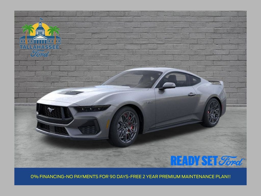 2026 Ford Mustang GT Premium in Carbonized Gray Metallic — front three-quarter view