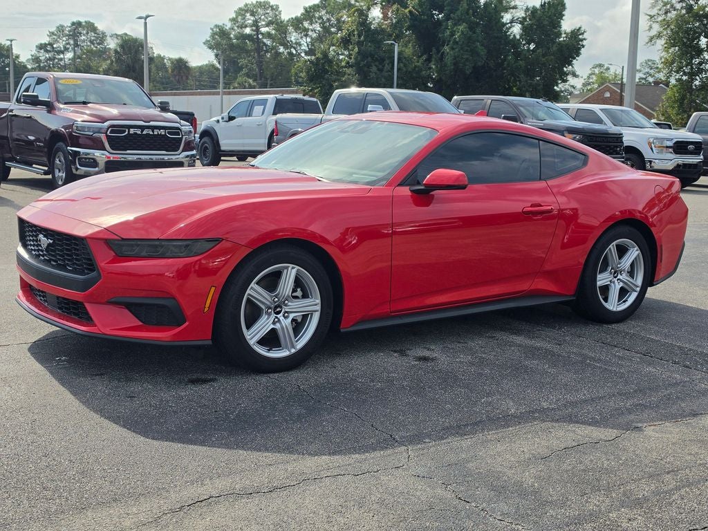 2026 Ford Mustang EcoBoost Premium in Race Red — front three-quarter view
