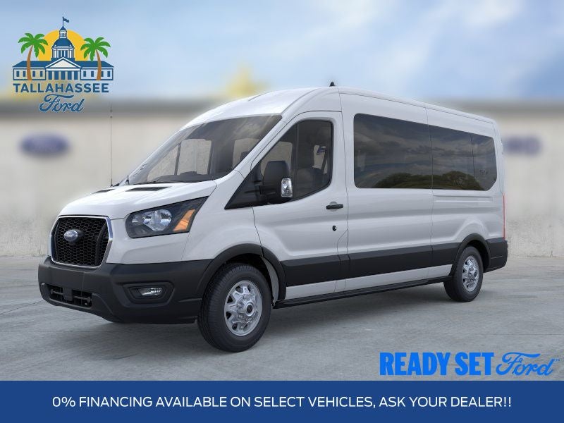 2025 Ford Transit-350 XL in Oxford White — front three-quarter view
