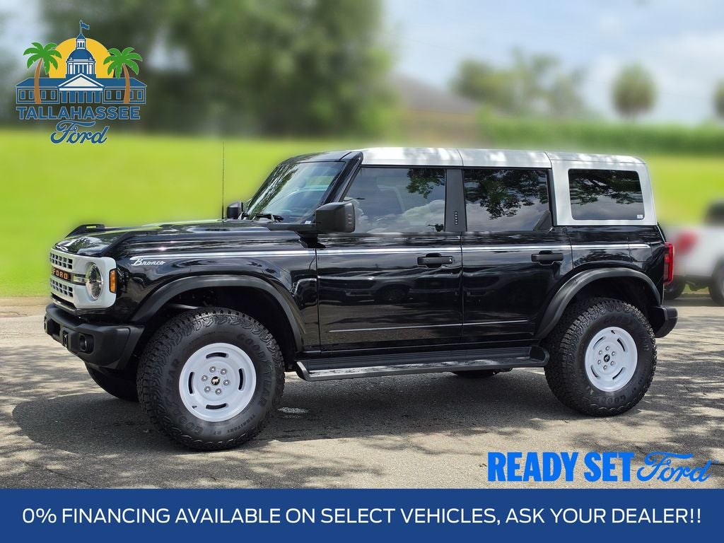 2026 Ford Bronco Heritage Edition in Shadow Black — front three-quarter view