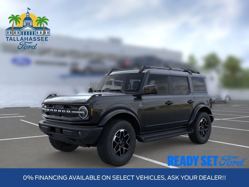 2026 Ford Bronco Outer Banks in Shadow Black — front three-quarter view