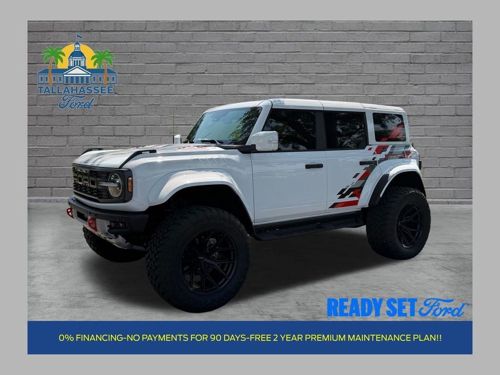 2026 Ford Bronco Raptor in Oxford White — front three-quarter view