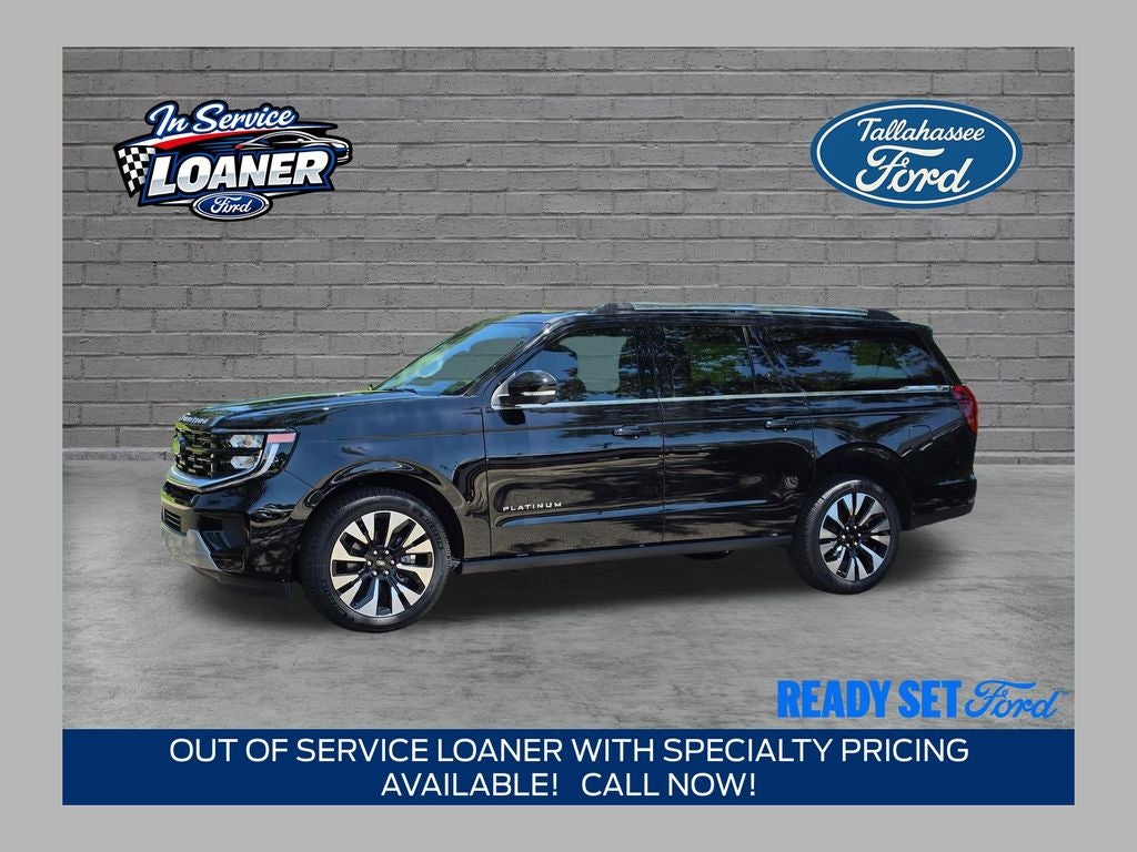 2026 Ford Expedition Max Platinum in Agate Black Metallic — front three-quarter view