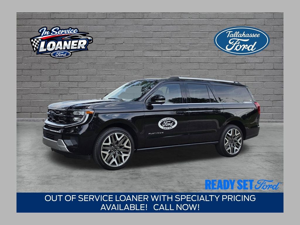 2026 Ford Expedition Max Platinum in Agate Black Metallic — front three-quarter view