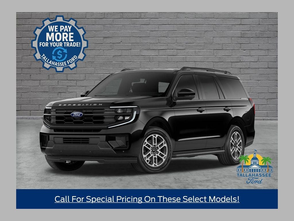 2026 Ford Expedition Active in Agate Black Metallic — front three-quarter view