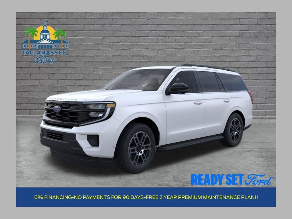 2026 Ford Expedition Active in Star White Metallic Tri-Coat — front three-quarter view