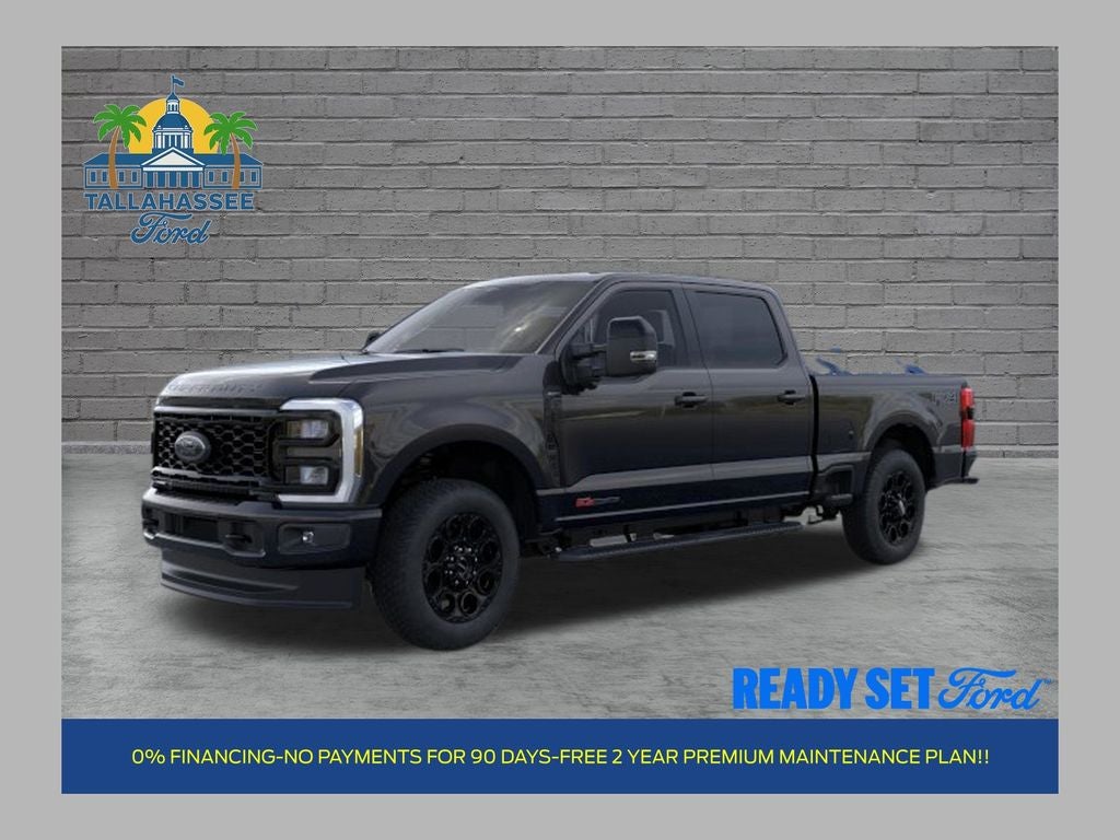 2026 Ford F-250SD Lariat in Agate Black Metallic — front three-quarter view