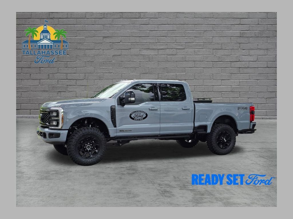 2026 Ford F-250SD Lariat in Glacier Gray Metallic Tri-Coat — front three-quarter view