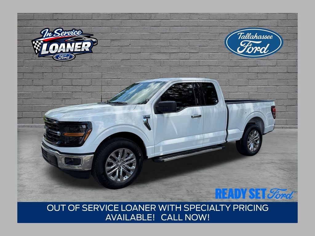 2026 Ford F-150 XLT in Oxford White — front three-quarter view