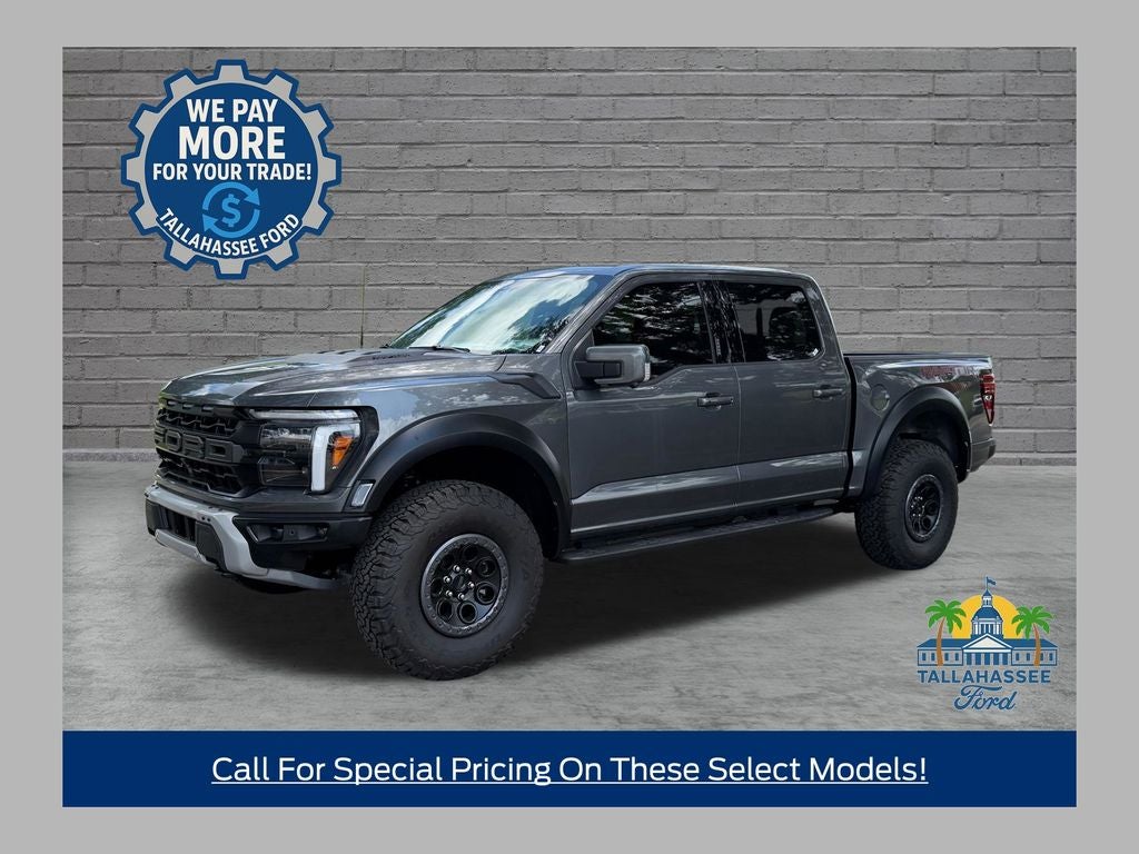 2026 Ford F-150 Raptor in Carbonized Gray Metallic — front three-quarter view