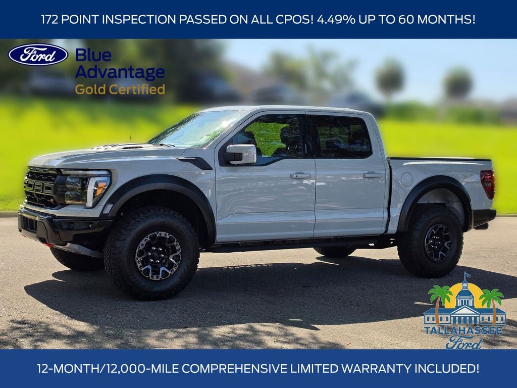 2024 Ford F-150 Raptor R in Avalanche — front three-quarter view
