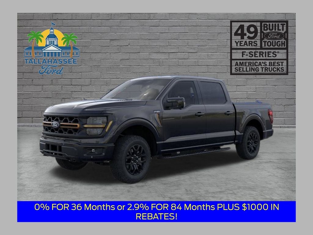 2026 Ford F-150 Tremor in Agate Black Metallic — front three-quarter view