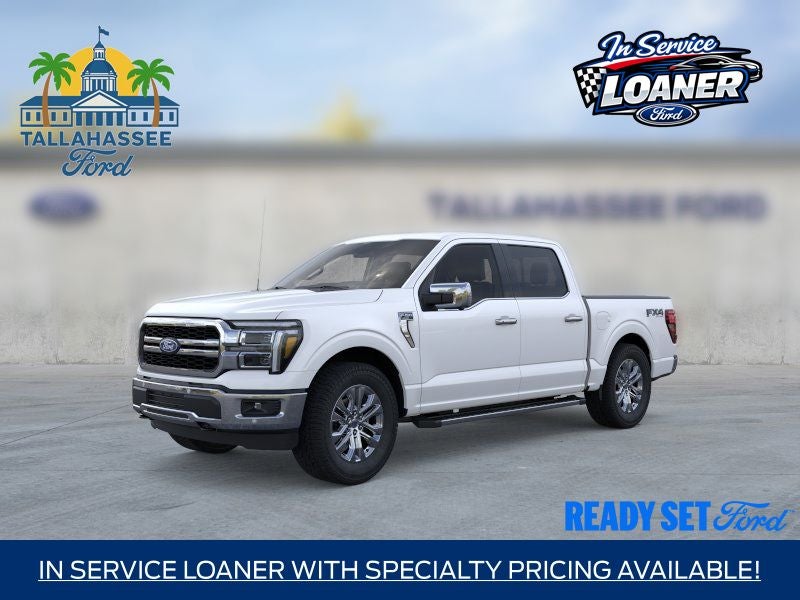 2026 Ford F-150 Lariat in Star White Metallic Tri-Coat — front three-quarter view