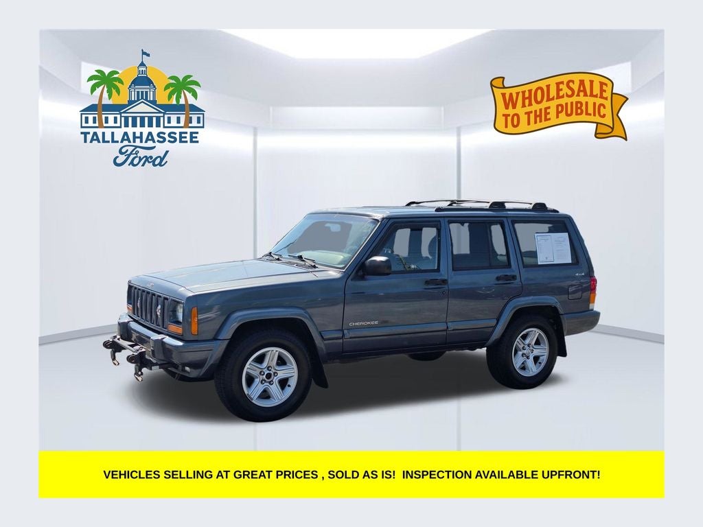 2001 Jeep Cherokee Classic in Blue — front three-quarter view