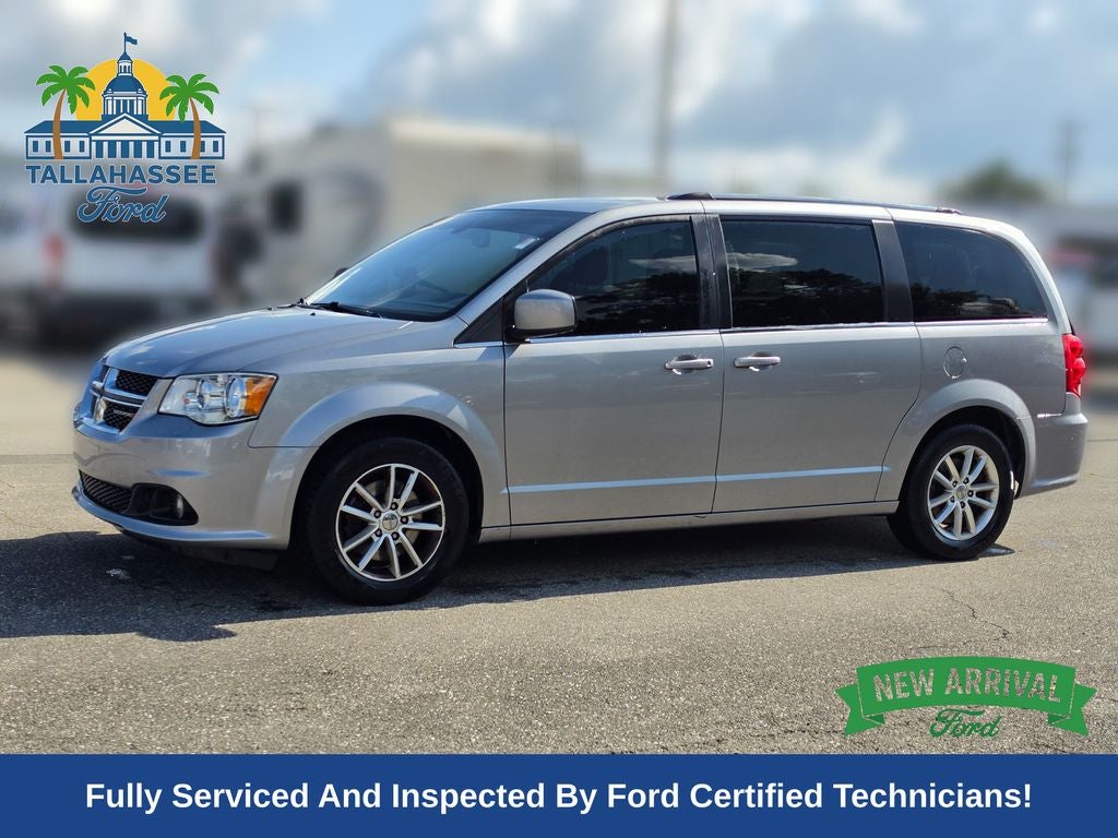 2020 Dodge Grand Caravan SXT in Billet Silver Metallic Clearcoat — front three-quarter view