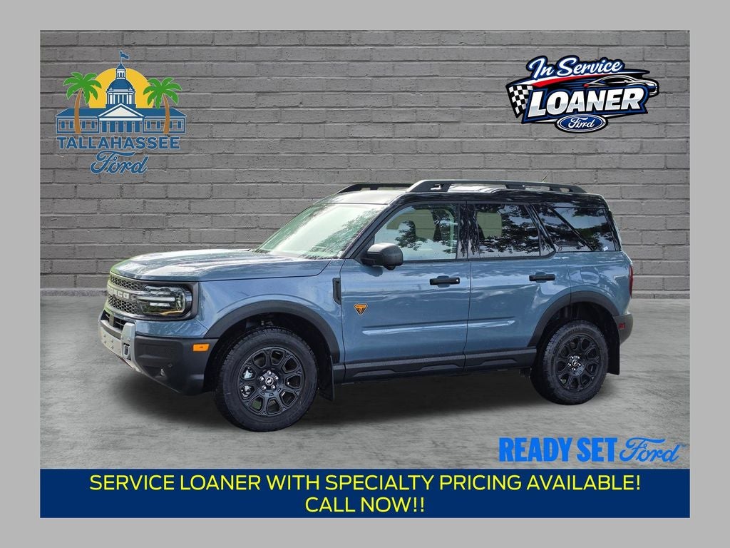 2026 Ford Bronco Sport Badlands in Azure Gray Metallic Tri-Coat — front three-quarter view
