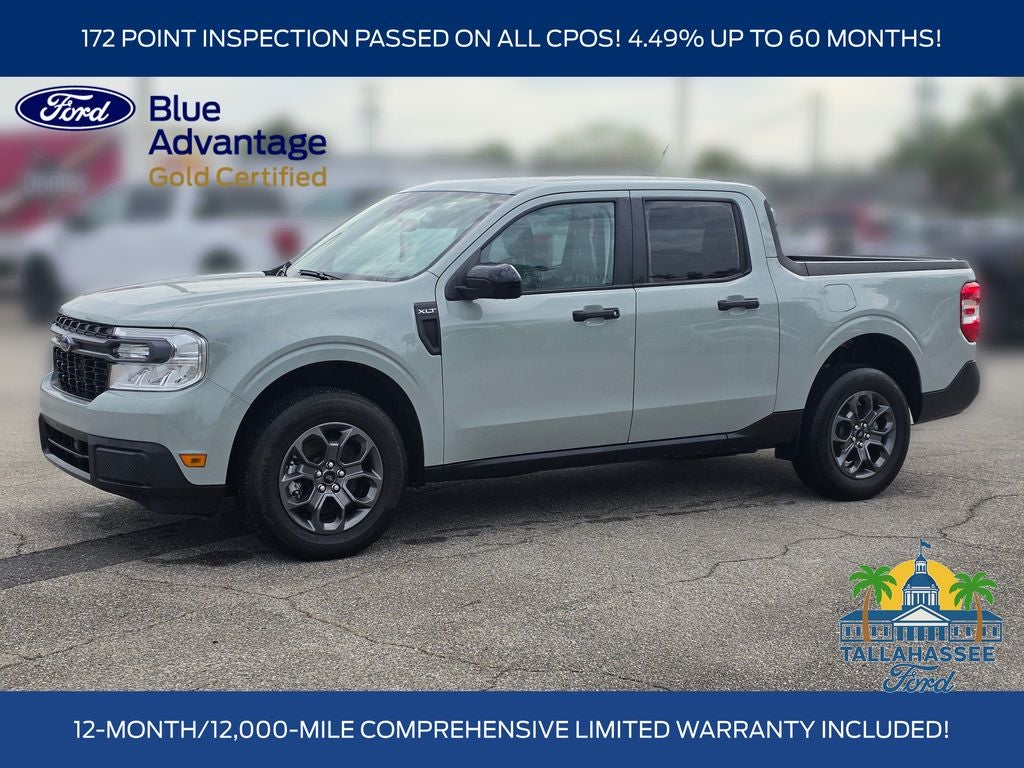 2024 Ford Maverick XLT in Cactus Gray — front three-quarter view