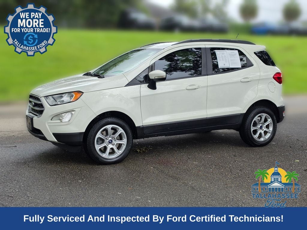 2021 Ford EcoSport SE in Diamond White — front three-quarter view