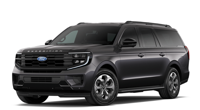 2027 Ford Expedition MAX Active in Dark Matter Gray Metallic — front three-quarter view