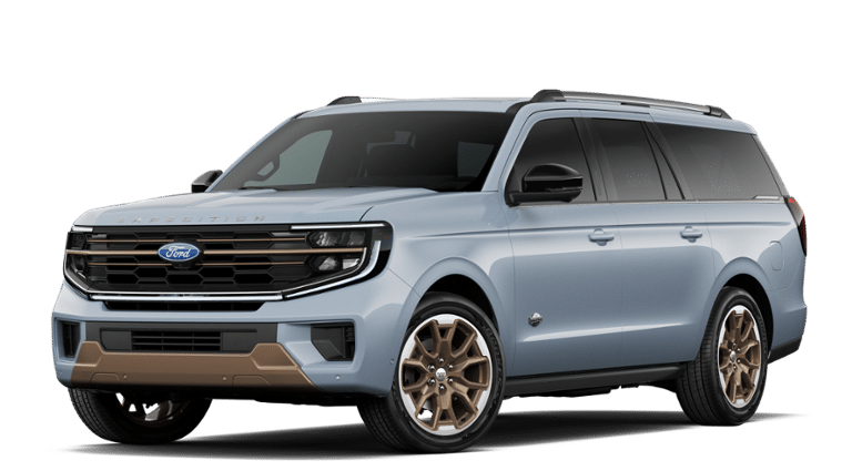 2027 Ford Expedition MAX King Ranch in Glacier Gray Metallic Tri-Coat — front three-quarter view