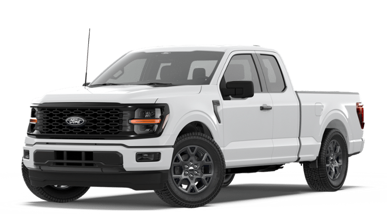 2026 Ford F-150 STX in Oxford White — front three-quarter view