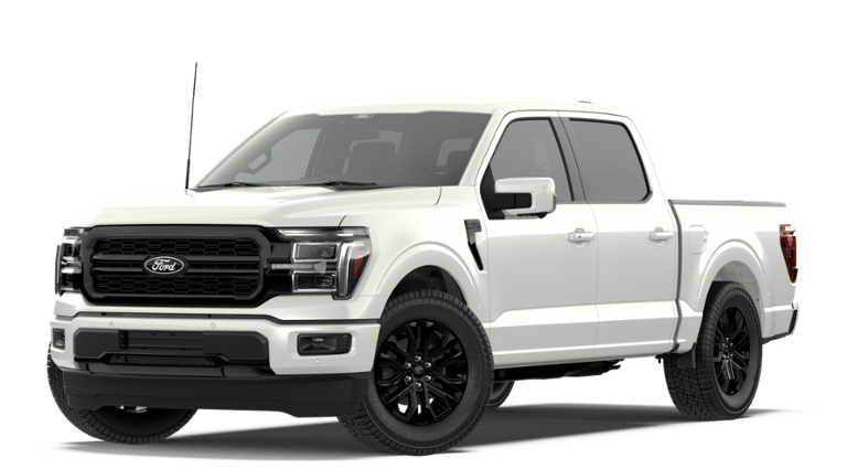 2026 Ford F-150 Lariat in Star White Metallic Tri-Coat — front three-quarter view