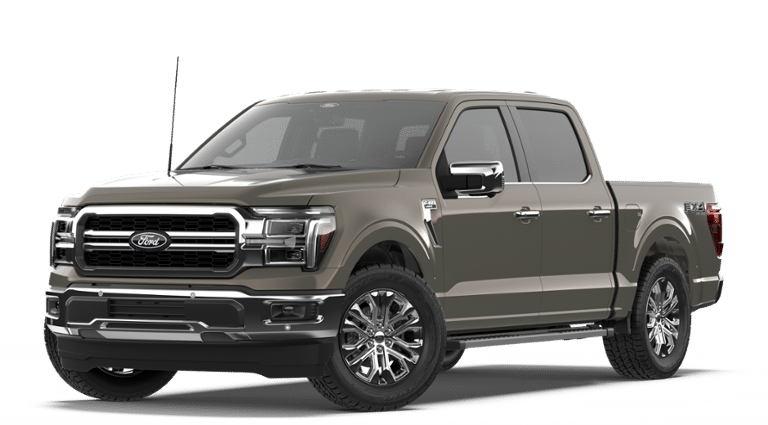 2026 Ford F-150 Lariat in Marsh Gray — front three-quarter view